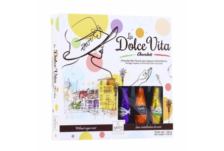 Набор конфет ABTEY DOLCE VITA 155гр Темный шоколад/ликер 1/9шт