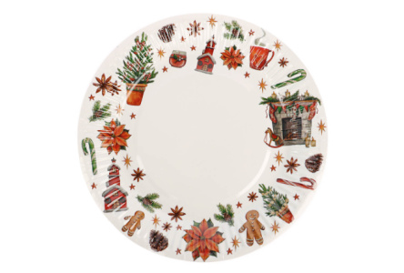 Набор тарелок бумажных МИР УПАКОВКИ Новый год d-180мм 6шт 1/200шт