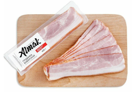 Грудинка варено-копченый ALMAK 400гр Баварская