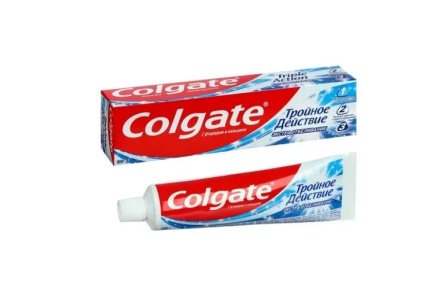 Паста зубная COLGATE 100мл Тройное действие Экстра отбеливание 1/48шт
