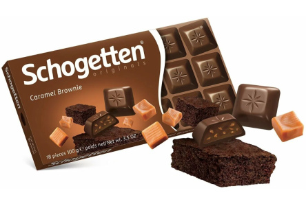 Шоколад молочный SCHOGETTEN 100гр Крем брауни/печенье/какао/карамель 1/15шт