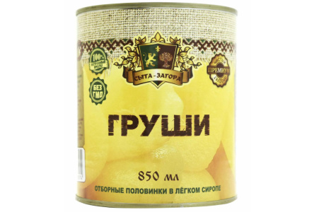 Компот СЫТА-ЗАГОРА 850мл Груша половинки ж/б 1/12шт