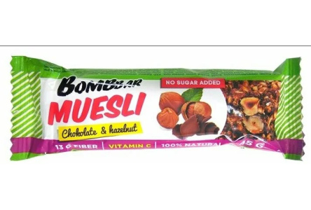 Батончик BOMBBAR 45гр Мультизлаковый фундук/мюсли 1/30шт