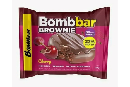 Печенье BOMBBAR 50гр Вишневый брауни 1/10шт