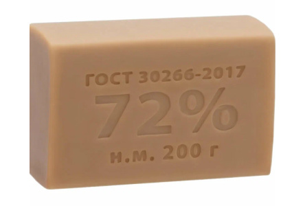 Мыло хозяйственное 72% 200гр Дегтярное 1/50шт