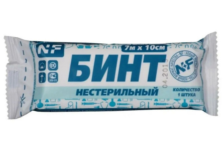 Бинт медицинский нестерилизованный 7x10 ГОСТ 1/1шт