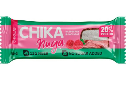 Батончик глазированный CHIKALAB 50гр Нуга/малина 1/20шт