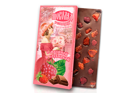 Шоколад темный LAFITORE 50гр На изомальте/Мальтитоле/Стевии с клубникой 1/15шт