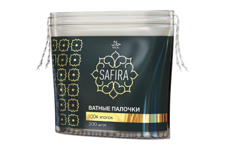 Палочки ватные SAFIRA 200шт пакет 1/42шт