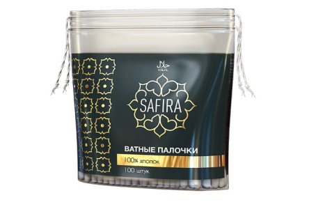 Палочки ватные SAFIRA 100шт пакет 1/72шт