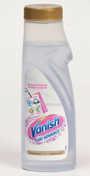 Пятновыводитель VANISH OXI Advance 400мл Для белого 1/10шт