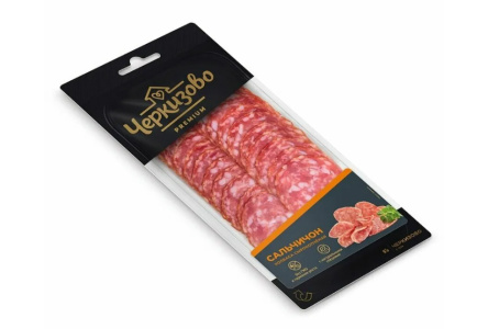 Колбаса сырокопченая ЧЕРКИЗОВО 100гр Сальчичон Premium нарезка 1/12шт