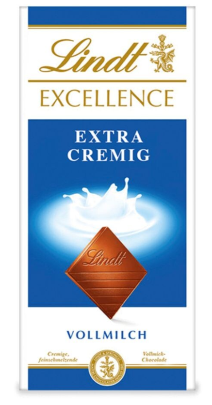 Шоколад молочный LINDT 80гр Экстра Креми 1/17шт