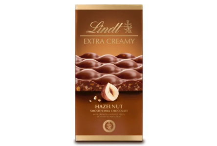 Шоколад молочный LINDT 80гр Экстра Креми/лесной орех1/17шт