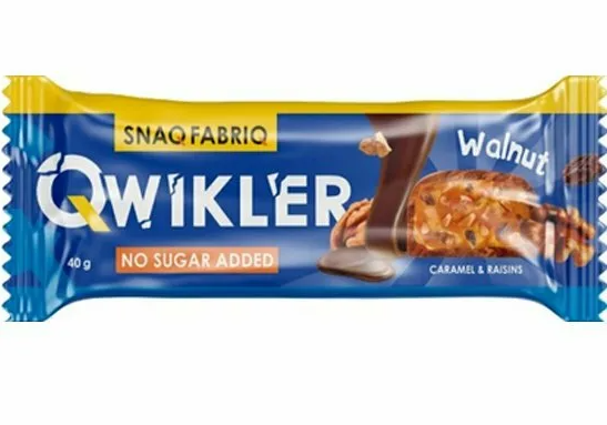 Батончик SNAQ FABRIQ 40гр Грецкий орех/Изюм/Карамель 1/30шт