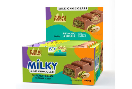 Шоколад молочный SNAQ FABRIQ 34гр Фисташковая паста/хрустящее тесто 1/40шт