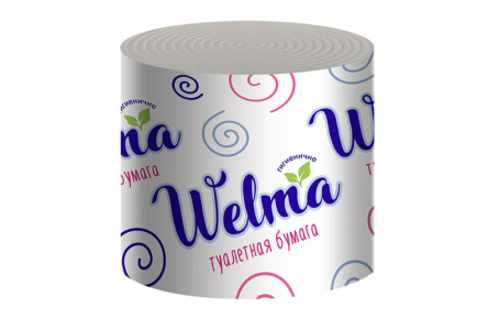 Бумага туалетная WELMA 50м Однослойная эконом 1/48шт