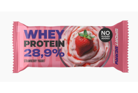 Батончик протеинновый SPORTBERRY 40гр Клубничный йогурт 1/20шт