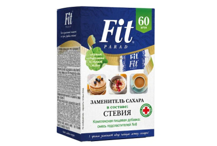 Заменитель сахара FIT PARAD №8 60гр на основе эритрола 1/32шт