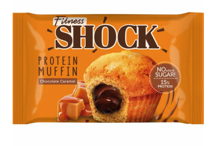 Маффин протеиновый FITNES SHOCK 50гр Шоколад/карамель 1/10шт