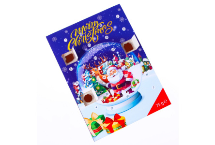 Набор конфет BARON 75гр Адвент календарь пралине/какао с молоком 1/30шт