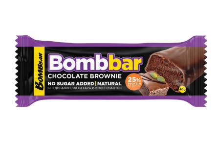 Батончик BOMBBAR 40гр Шоколадный брауни 1/30шт