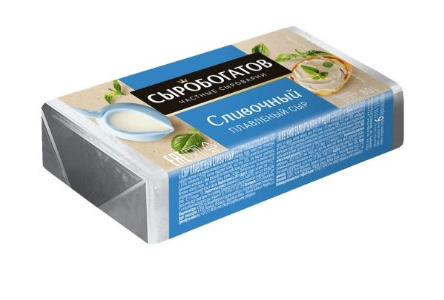 Сыр плавленый СЫРОБОГАТОВ 80гр 50% Сливочный фольга 1/24шт