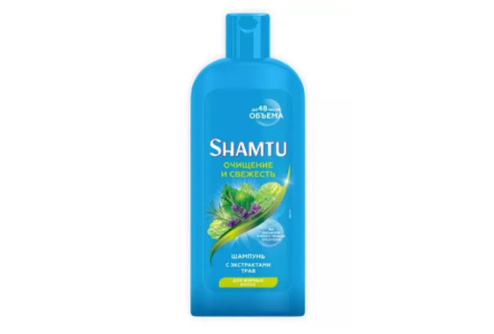 Шампунь SHAMTU 300мл Глубокое очищение/свежесть/травы 1/12шт