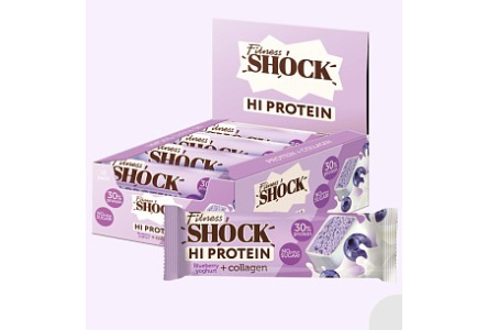 Батончик FITNESS SHOCK 40гр Черничный десерт 1/12шт