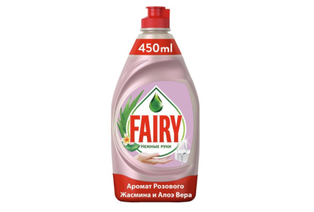 Средство д/мытья посуды FAIRY 450мл Нежные руки Розовый Жасмин/Алоэ Вера 1/21шт