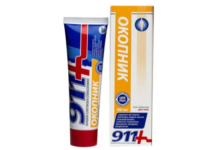 Гель-бальзам 911 Окопник 100мл для тела при боли в суставах и мышцах 1/1шт