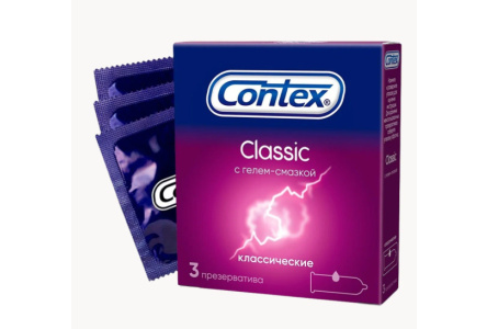 Презервативы CONTEX 3шт Classic силиконавая смазка