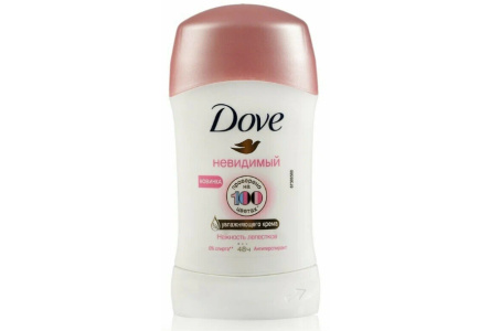 Дезодорант стик DOVE 40мл Невидимый 1/6шт