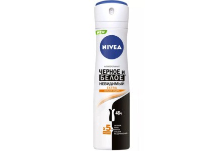 Дезодорант спрей NIVEA 150мл Черное и белое Extra 1/12шт