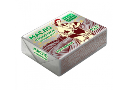 Масло АК сливочное Крестьянское 180гр 72,5% 1/12шт Крестьянка