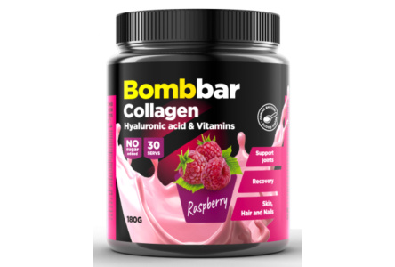 Коктейль коллаген BOMBBAR 180гр Малина 1/12шт
