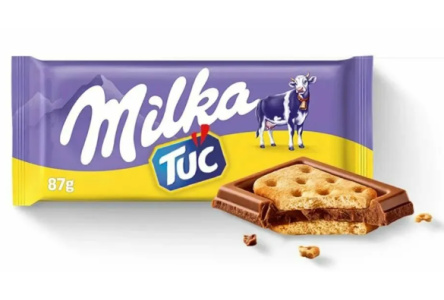 Шоколад MILKA TUC 87гр Молочный с соленым крекером 1/18шт