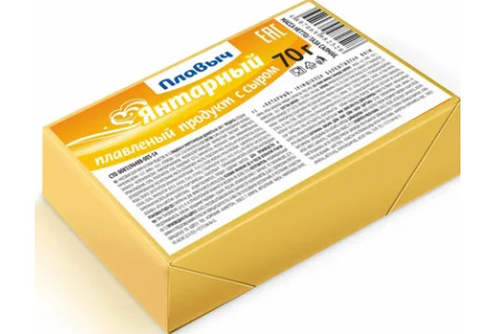 Продукт плавленый с сыром ПЛАВЫЧ 70гр 40% Янтарный 1/50шт