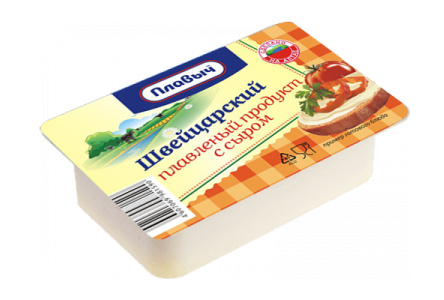 Продукт плавленый с сыром ПЛАВЫЧ 90гр Швейцарский 1/40шт