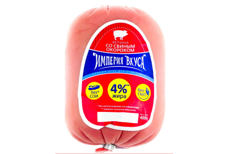 Ветчина Империя Вкуса 400гр со свиным окороком 1/9шт Черкизово