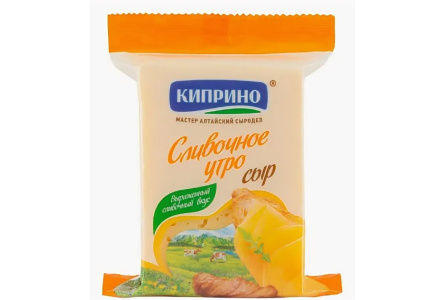 Сыр КИПРИНО 180гр 50% Сливочное утро флоупак 1/10шт