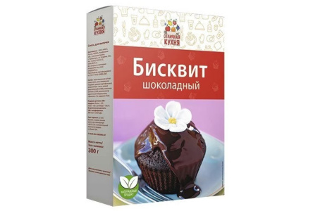 Смесь д/выпечки ОТЛИЧНАЯ КУХНЯ 300гр Бисквит шоколадный 1/26шт