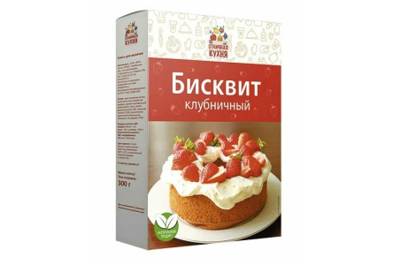 Смесь д/выпечки ОТЛИЧНАЯ КУХНЯ 300гр Бисквит клубничный 1/26шт