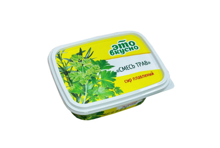 Сыр плавленый ЭТО ВКУСНО 150гр 40% Смесь трав 1/7шт Бабушкина крынка Беларусь