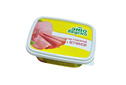 Сыр плавленый ЭТО ВКУСНО 150гр 40% Ветчина 1/8шт Бабушкина крынка Беларусь