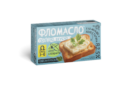 Масло сливочное ФЛОМАСЛО 180гр 82,5% авокадо/кокосовое/подсолнечник 1/12шт