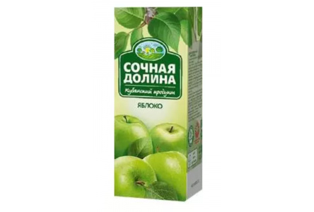 Сок/Нектар СОЧНАЯ ДОЛИНА 200мл Яблоко 1/24шт