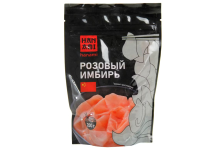 Имбирь маринованный HANAMI 200гр Розовый 1/70шт