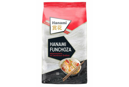 Вермишель бобовая HANAMI 200гр Фунчоза 1/50шт