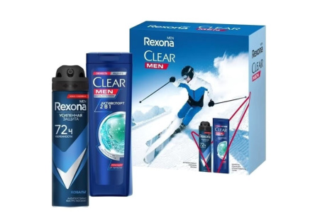 Набор подарочный REXONA MEN/CLEAR 150+200мл Абсолютная уверенность 1/6шт